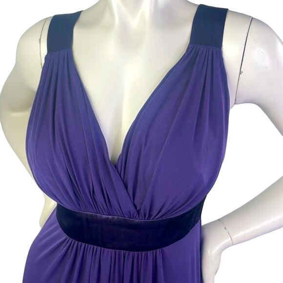 David’s Bridal Purple Formal Maxi Dress Woman Low V Back Floor Length F13095 S 4 - Picture 15 of 16